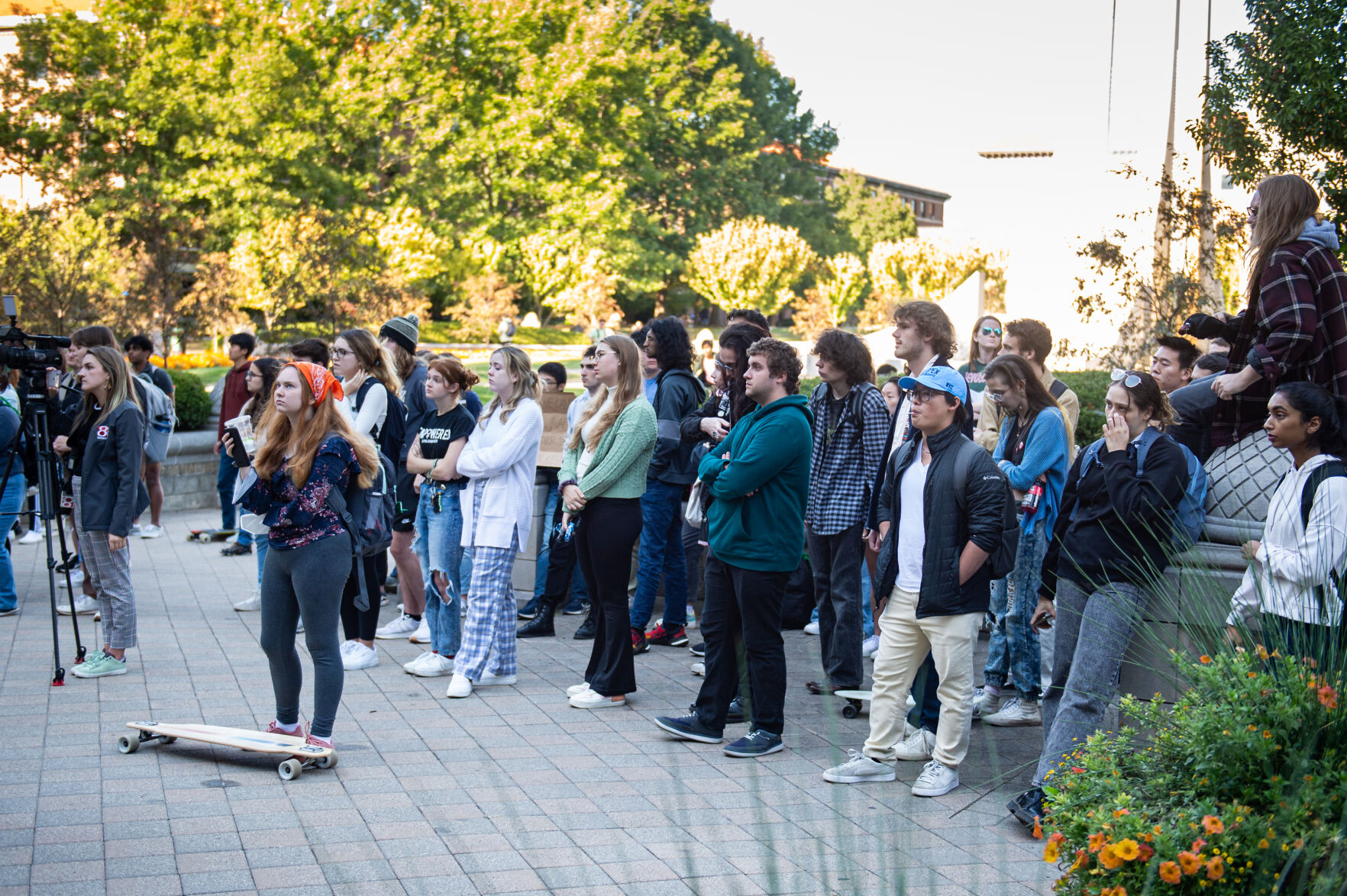 Students rally in support of MeToo movement, Students gather for the rally